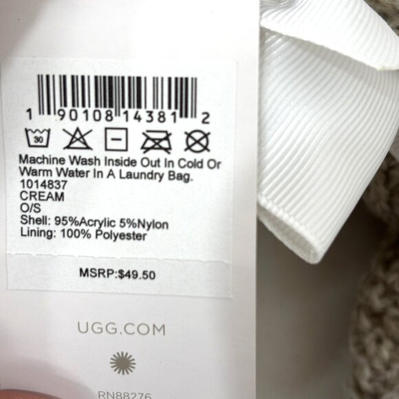 UGG Pom Pom Fleece Lined  Crew Sock Women’s Size 9-11 NWT - Picture 13 of 14